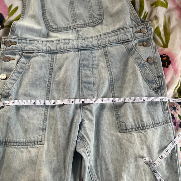 Gap Relaxed Denim Overalls, Light Indigo, S - Picture 9 of 9